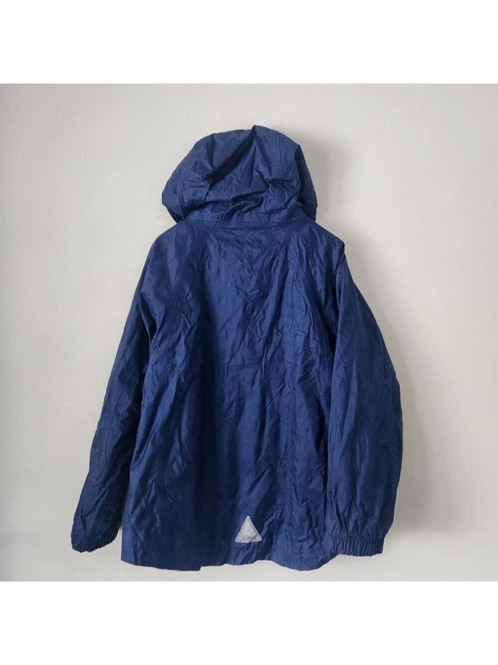LL BEAN | Windbreaker jacket fleece lined navy girls sz 10 - Picture 2 of 8
